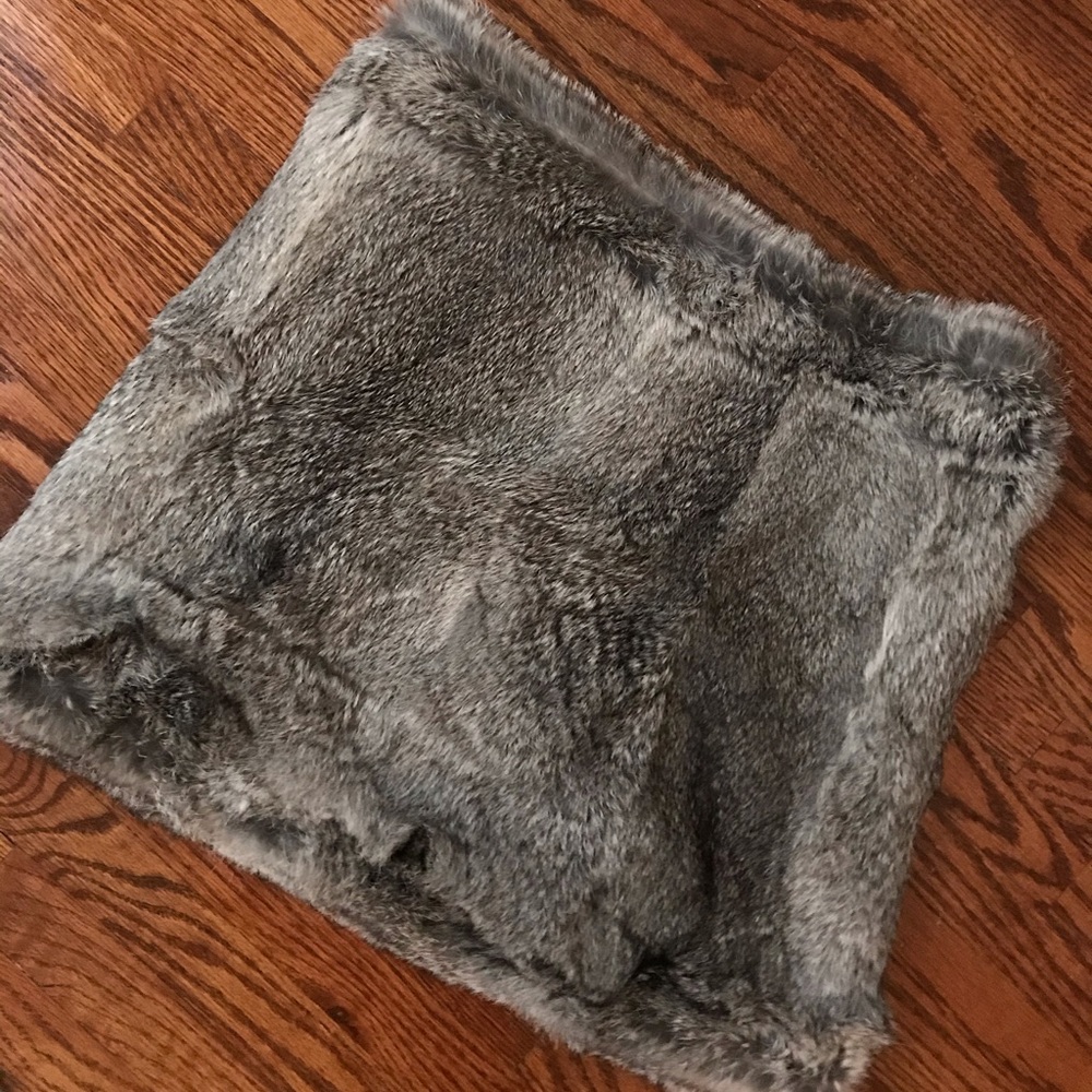 Tory Burch real rabbit fur infinity neck wrap